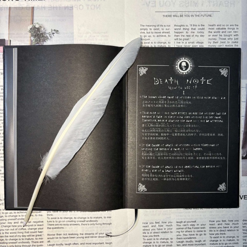 New Collectable Death Note Not - đánh giá và giá Death Note Replica