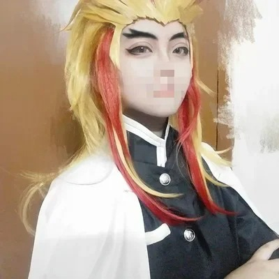 Rengoku Kyoujurou Wig Kimetsu  - đánh giá và giá Anime Cosplay With Red Hair