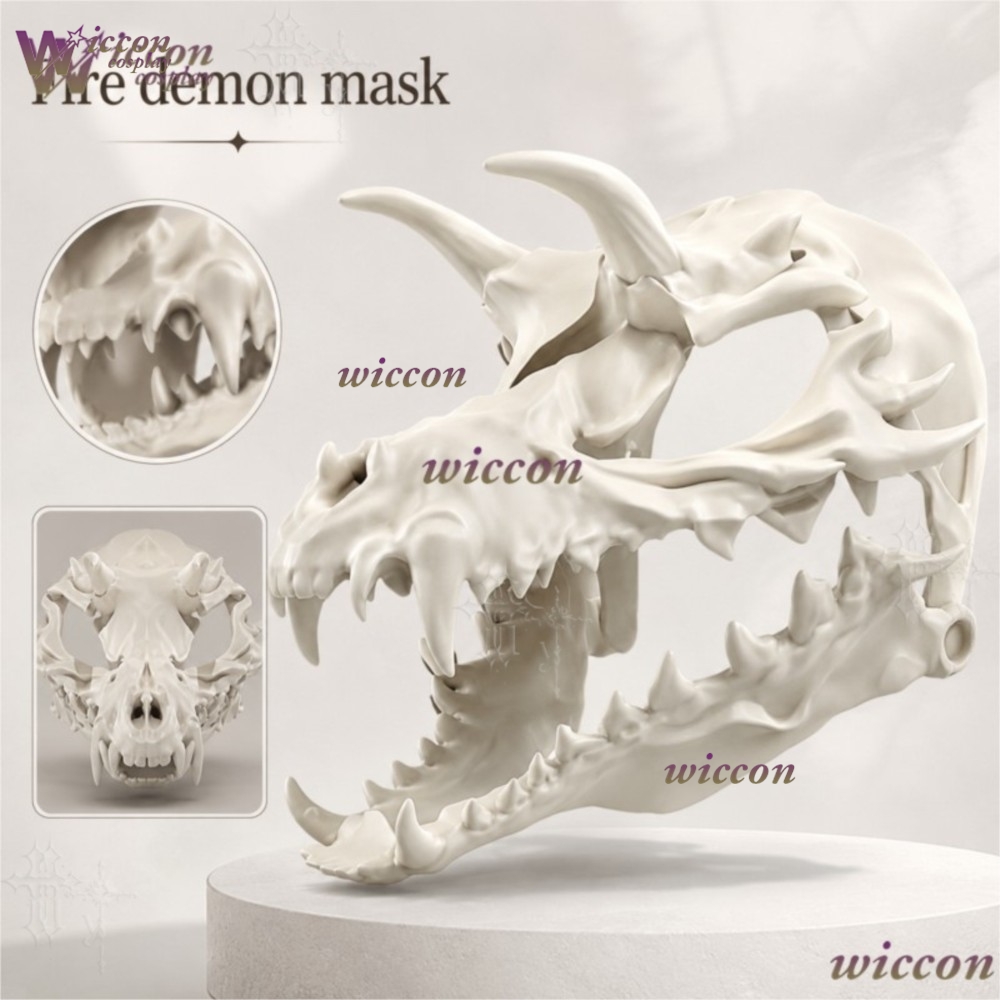 Ani Cos Fire Demon Mask Horror - đánh giá và giá Anime Cosplay Face