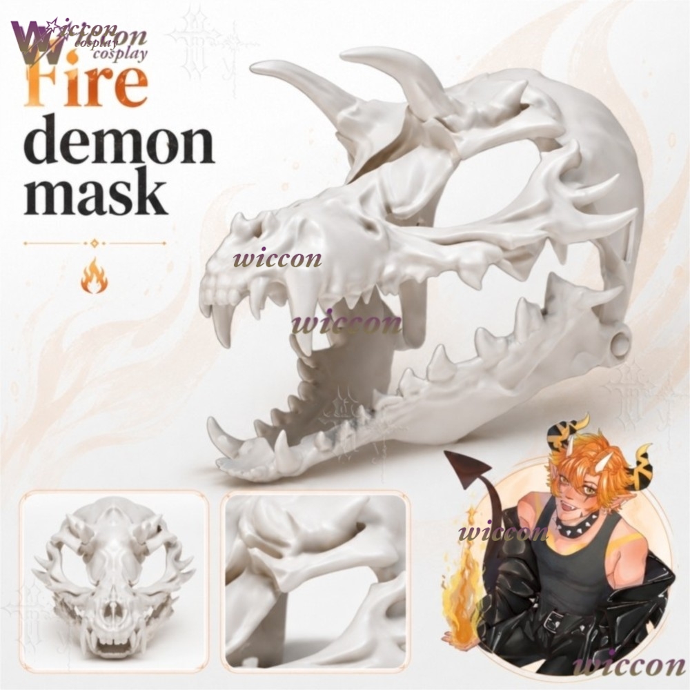 Ani Cos Fire Demon Mask Horror - đánh giá và giá Anime Cosplay Face